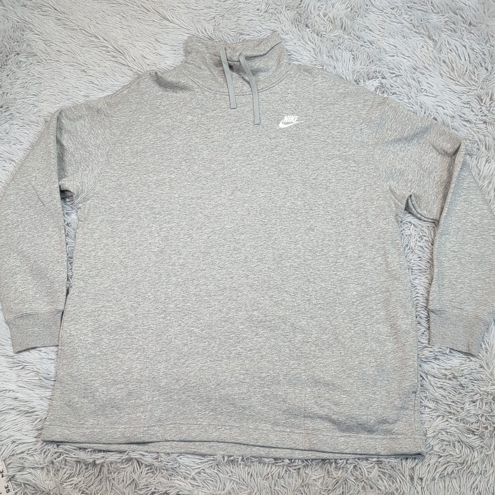Nike Sweatshirt Womens S Gray Club Fleece Swoosh Athletic Soft Oversized Cozy